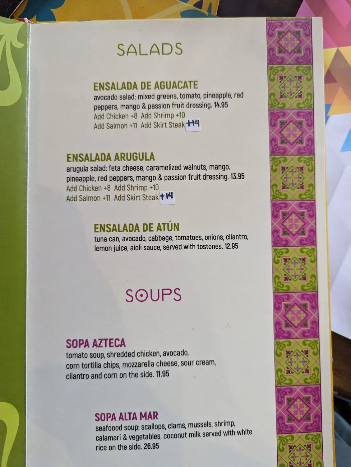 Menu 5