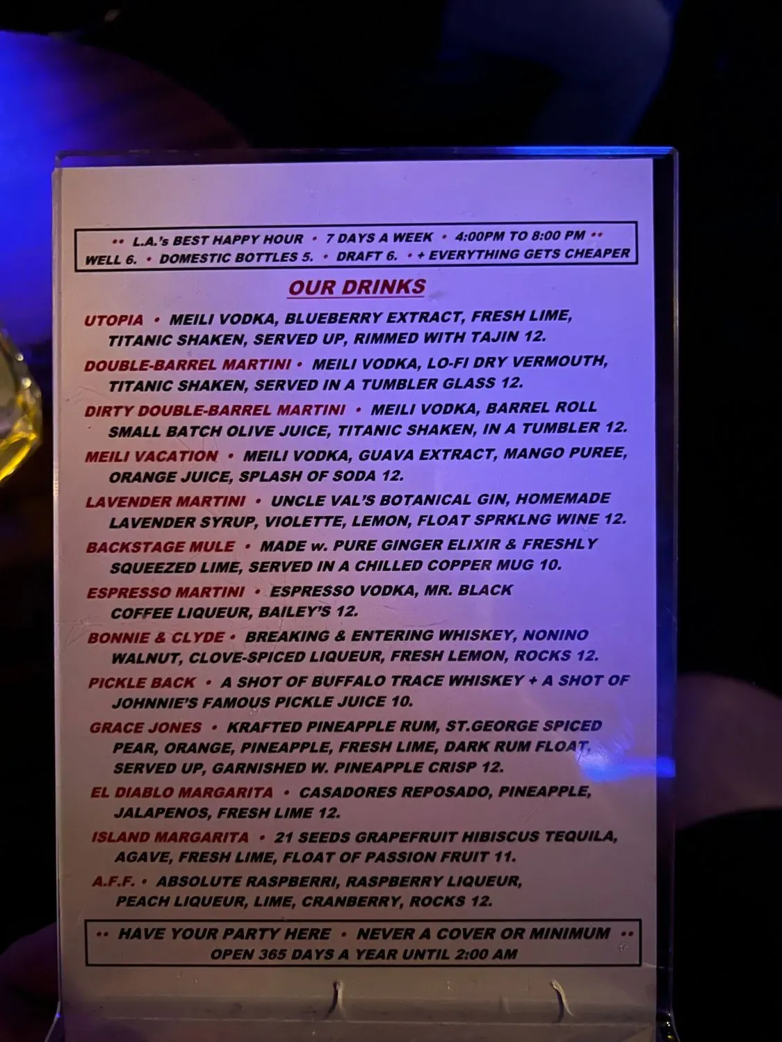 Menu 1