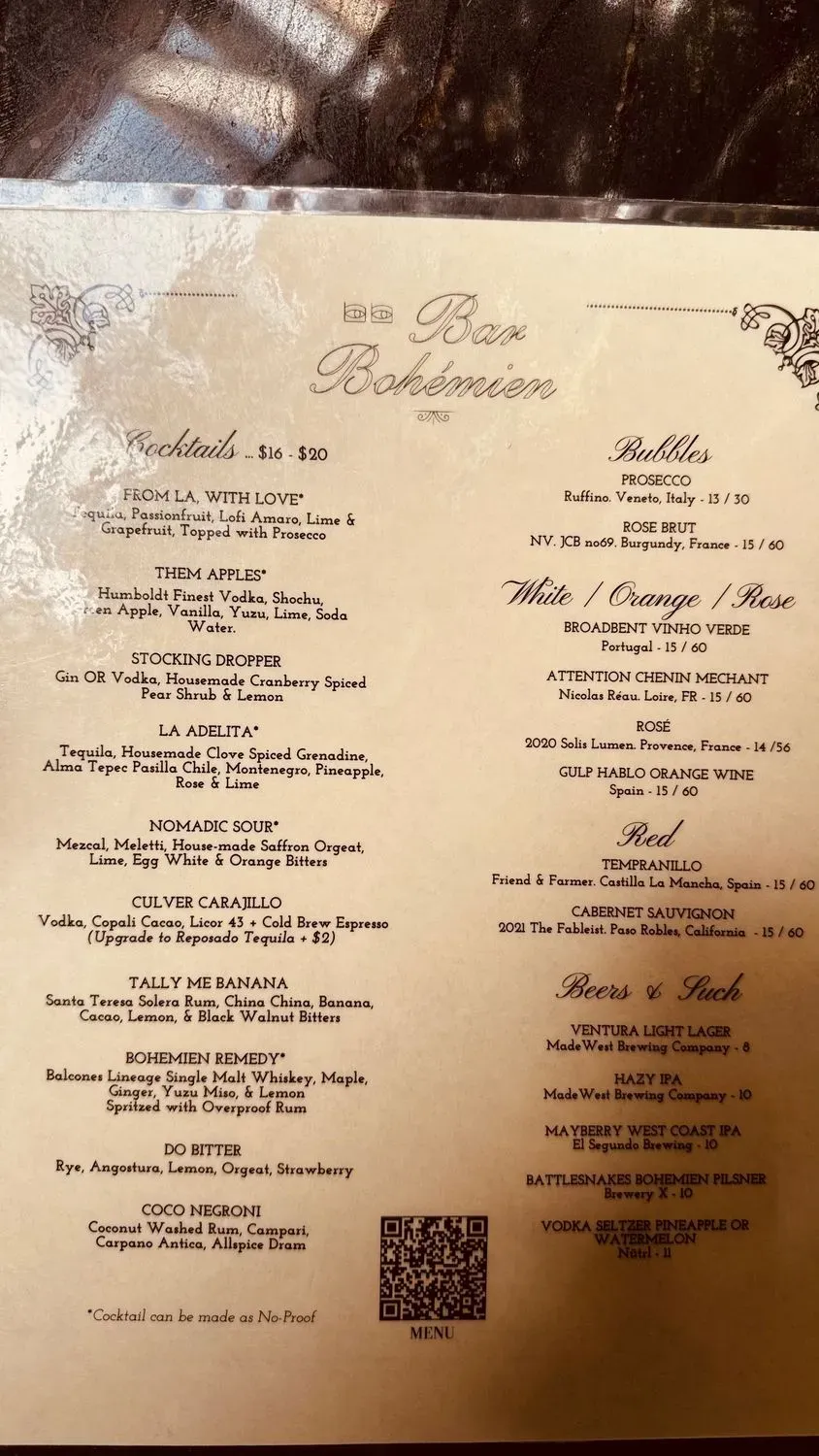 Menu 1