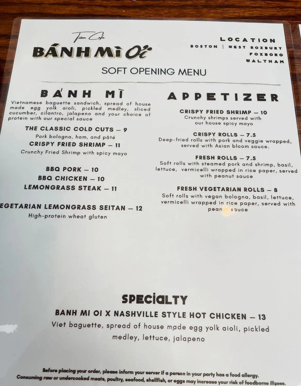 Menu 2