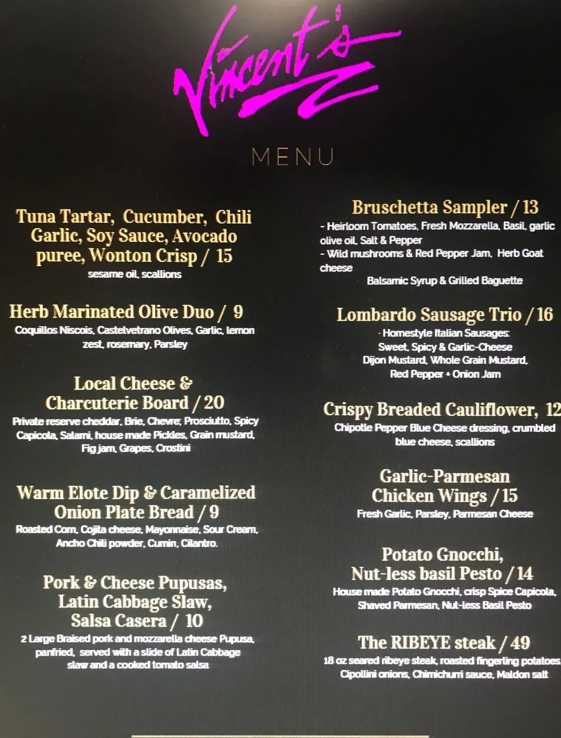 Menu 1