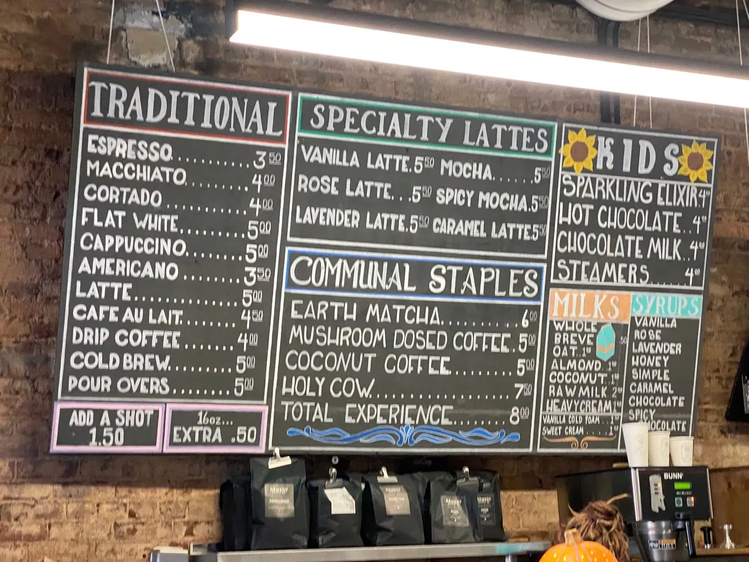 Communal Cafe Menu - Updated November 2025