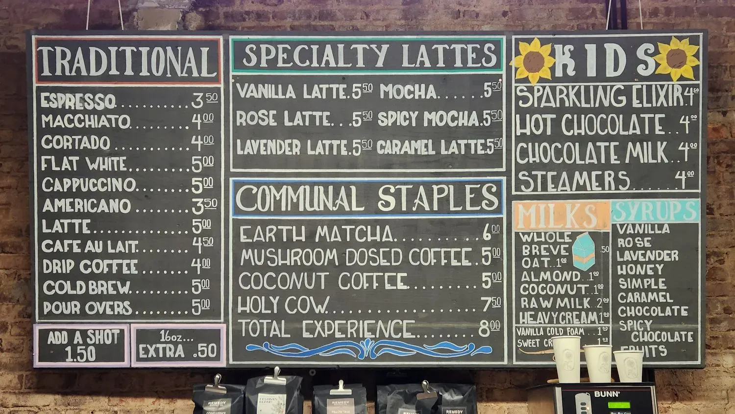 Communal Cafe Menu - Updated November 2025