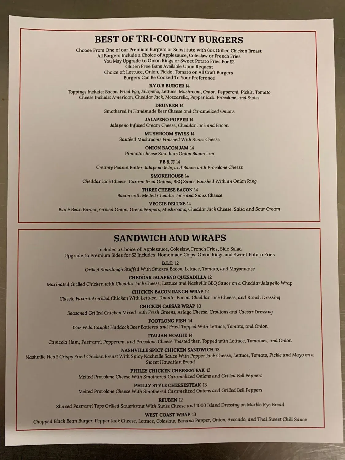 Menu 1