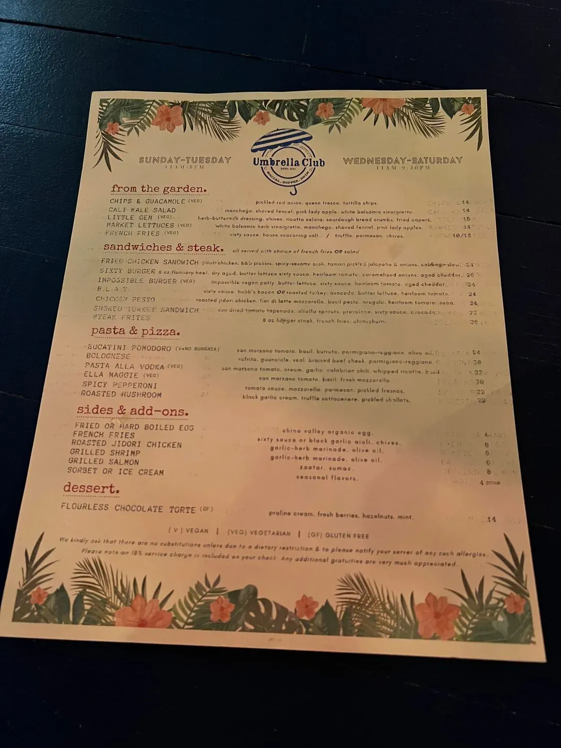 Menu 1