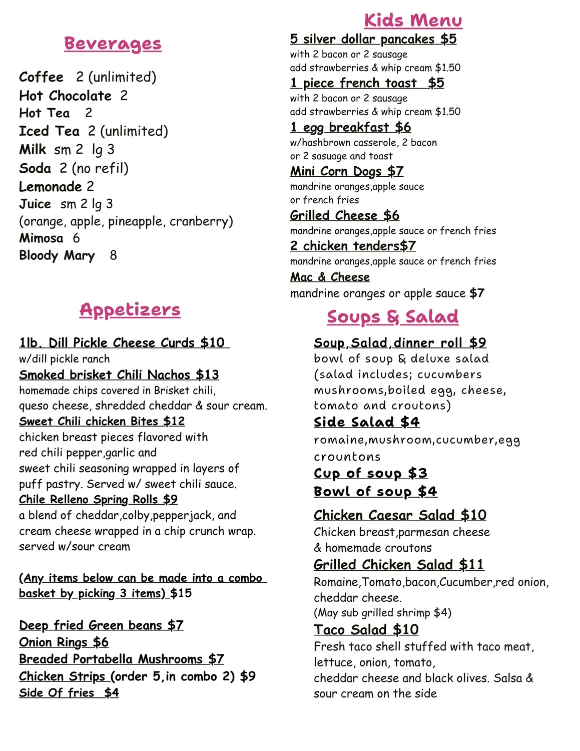 Cravings Restaurant, Catering and Food Truck Menu - Updated November 2025