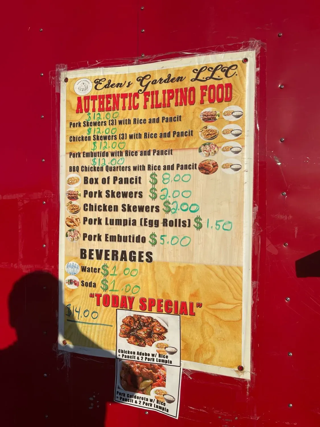 Filipino Food Menu - Updated November 2025