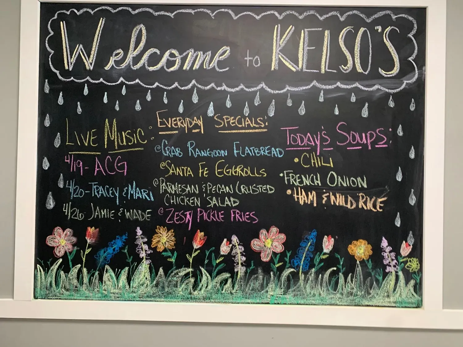 Kelso's 19th Hole Menu - Updated November 2025