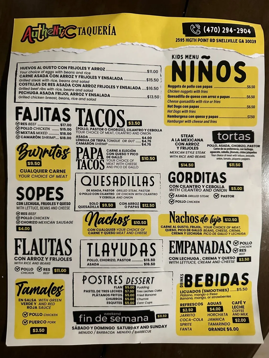 Menu 1