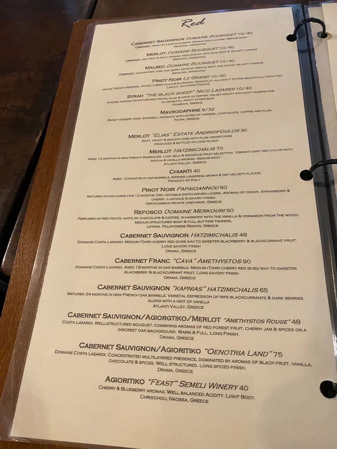 Menu 1