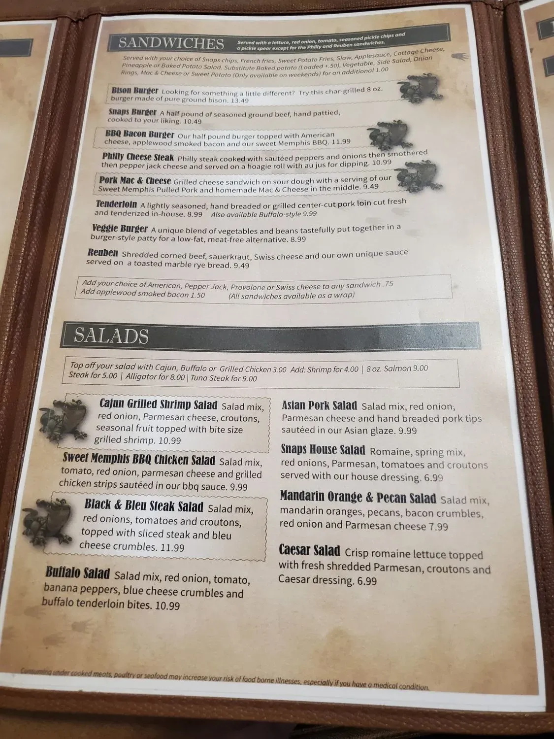 Snaps Menu - Updated November 2025