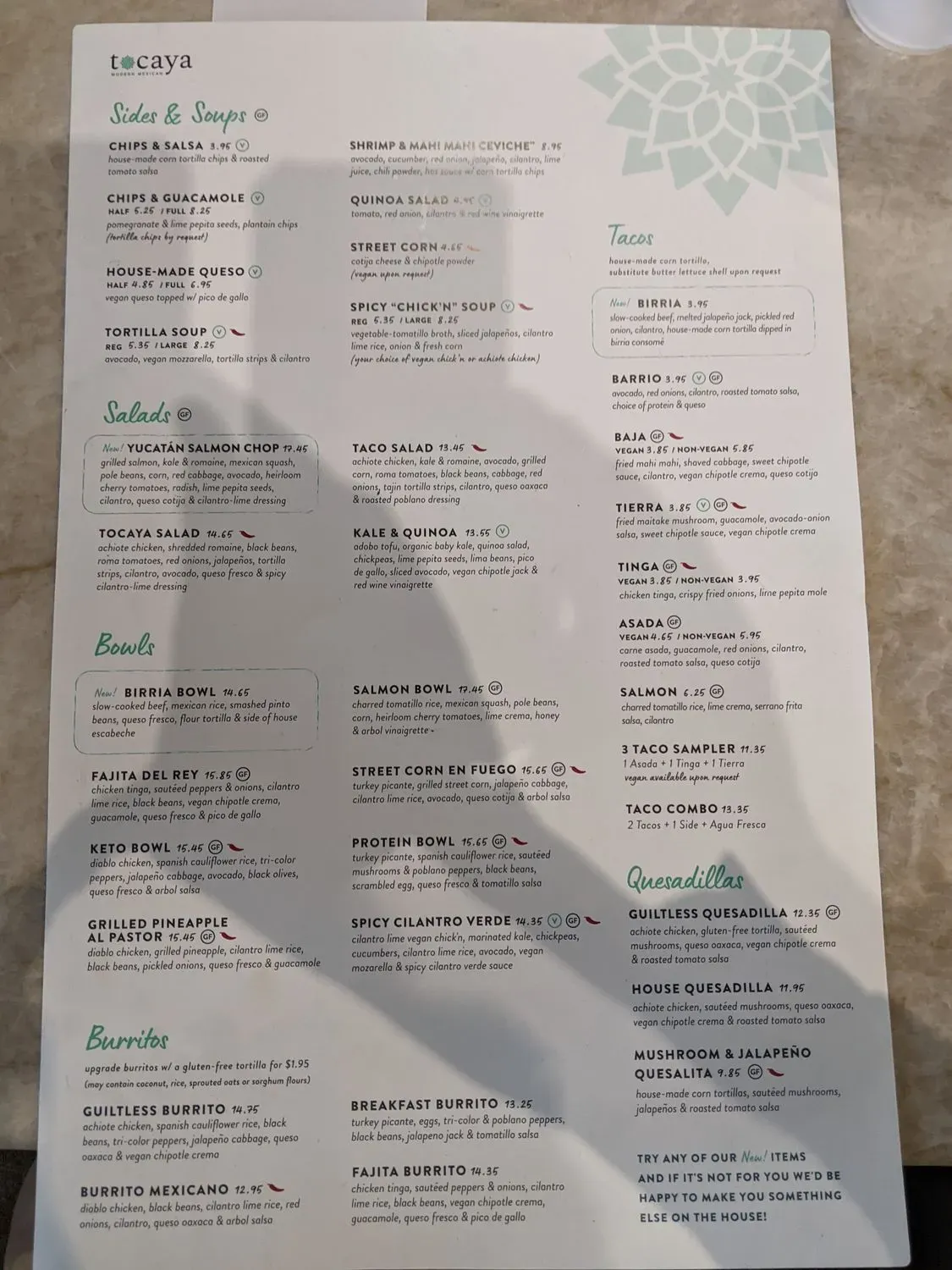 Menu 1