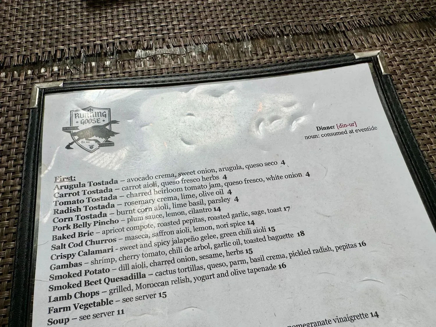 Menu 1