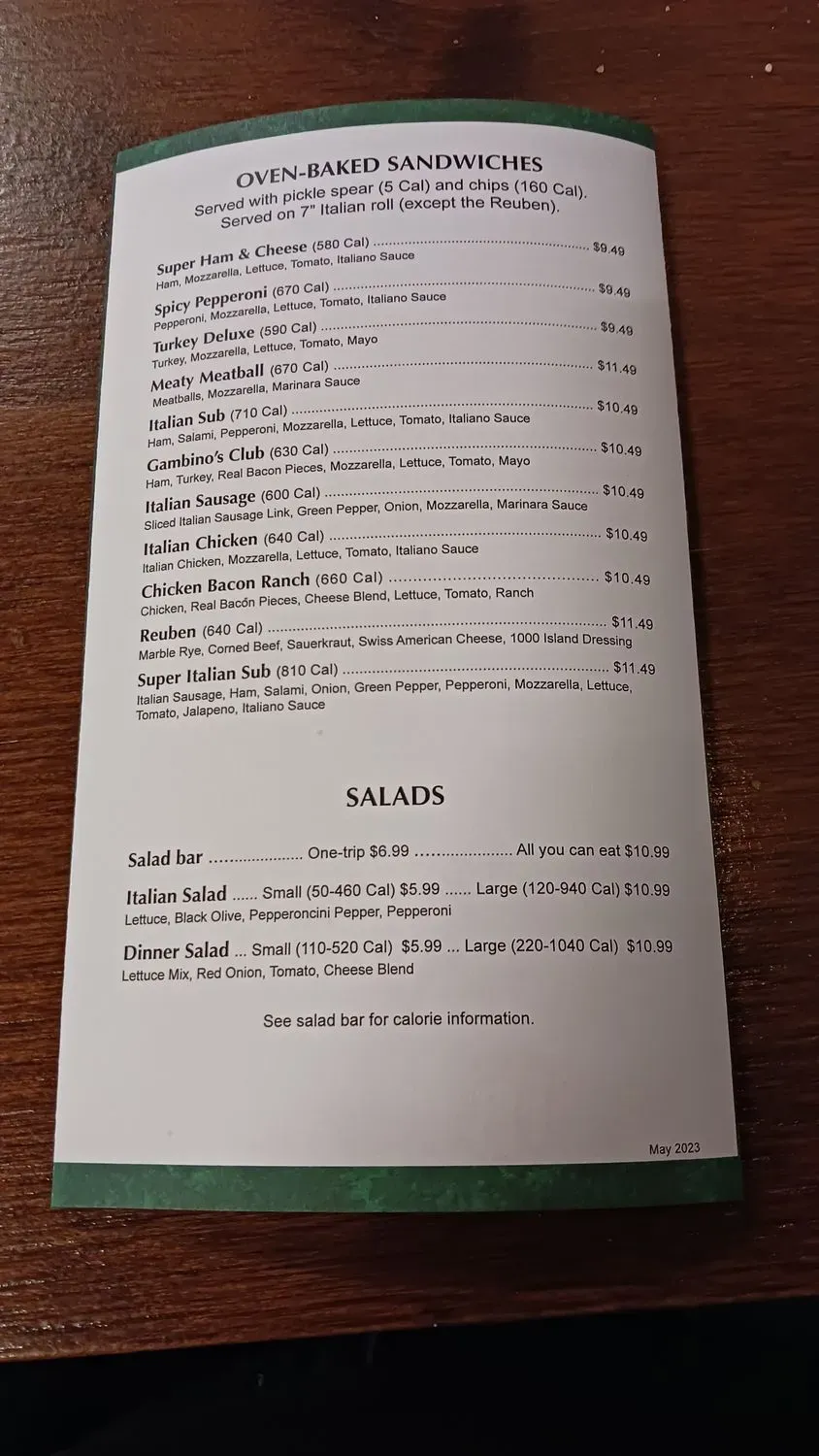 Menu 4