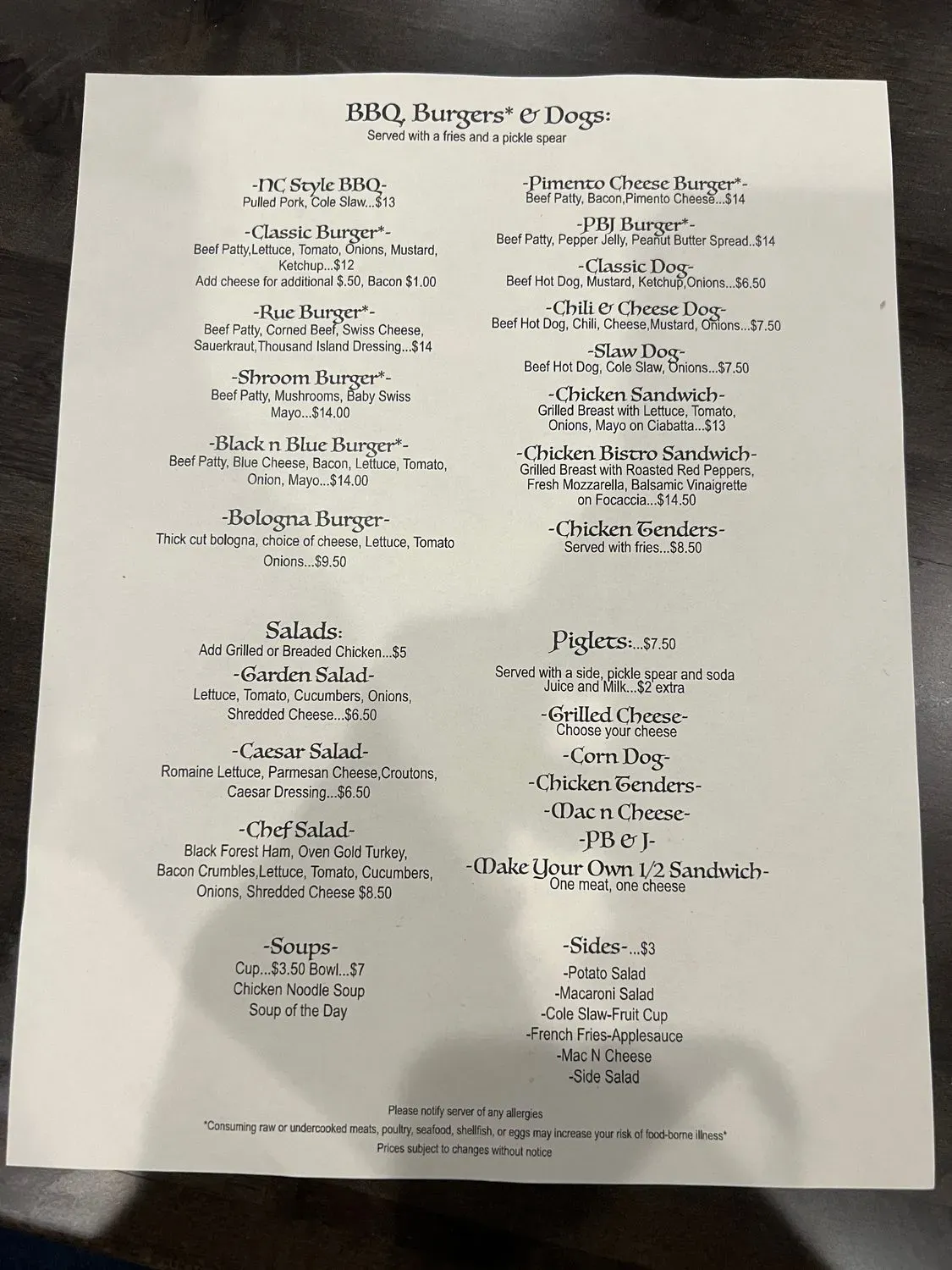 Menu 4