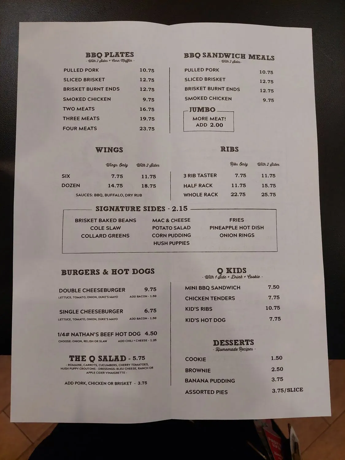 Menu 5