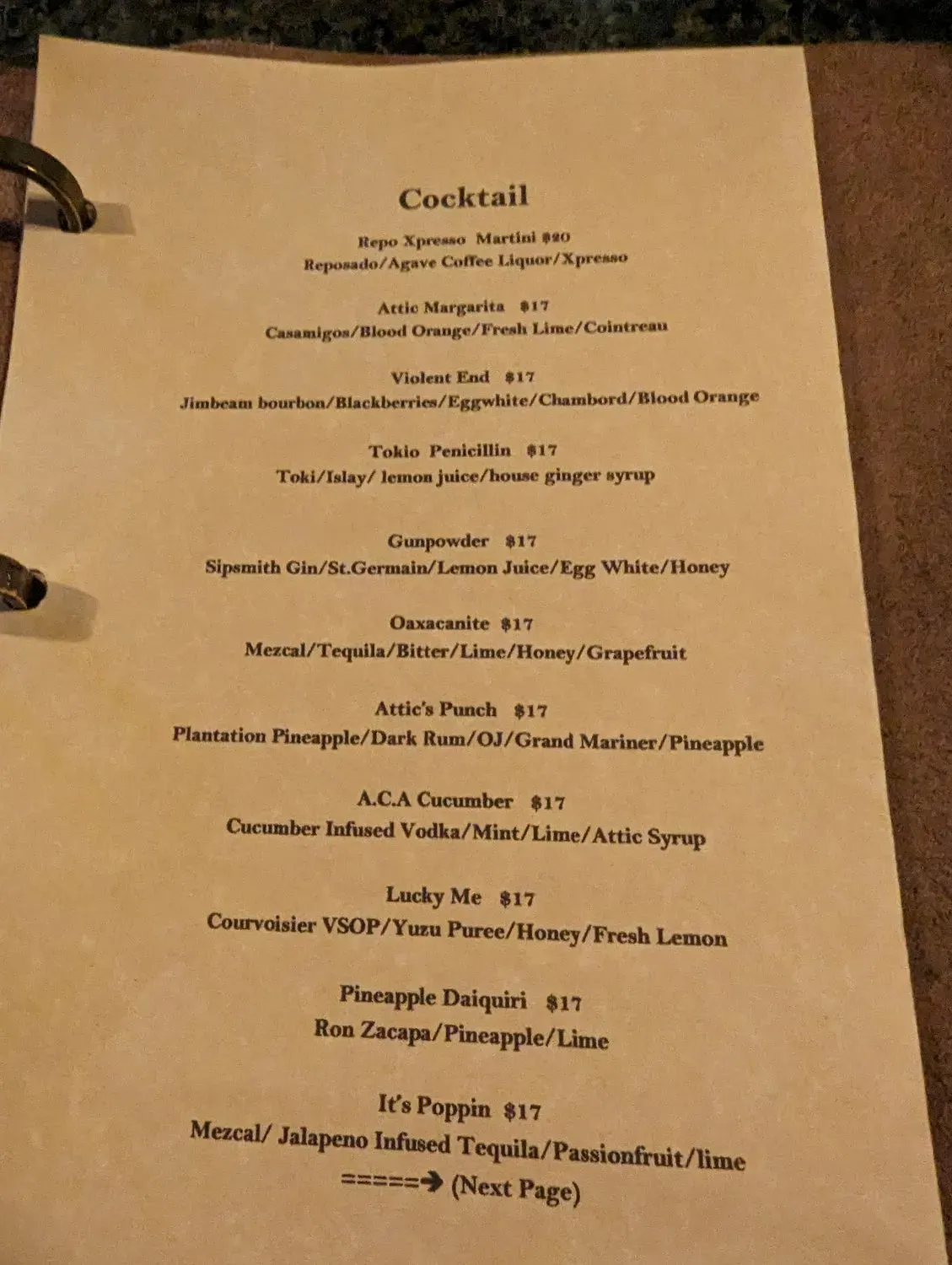 Menu 6