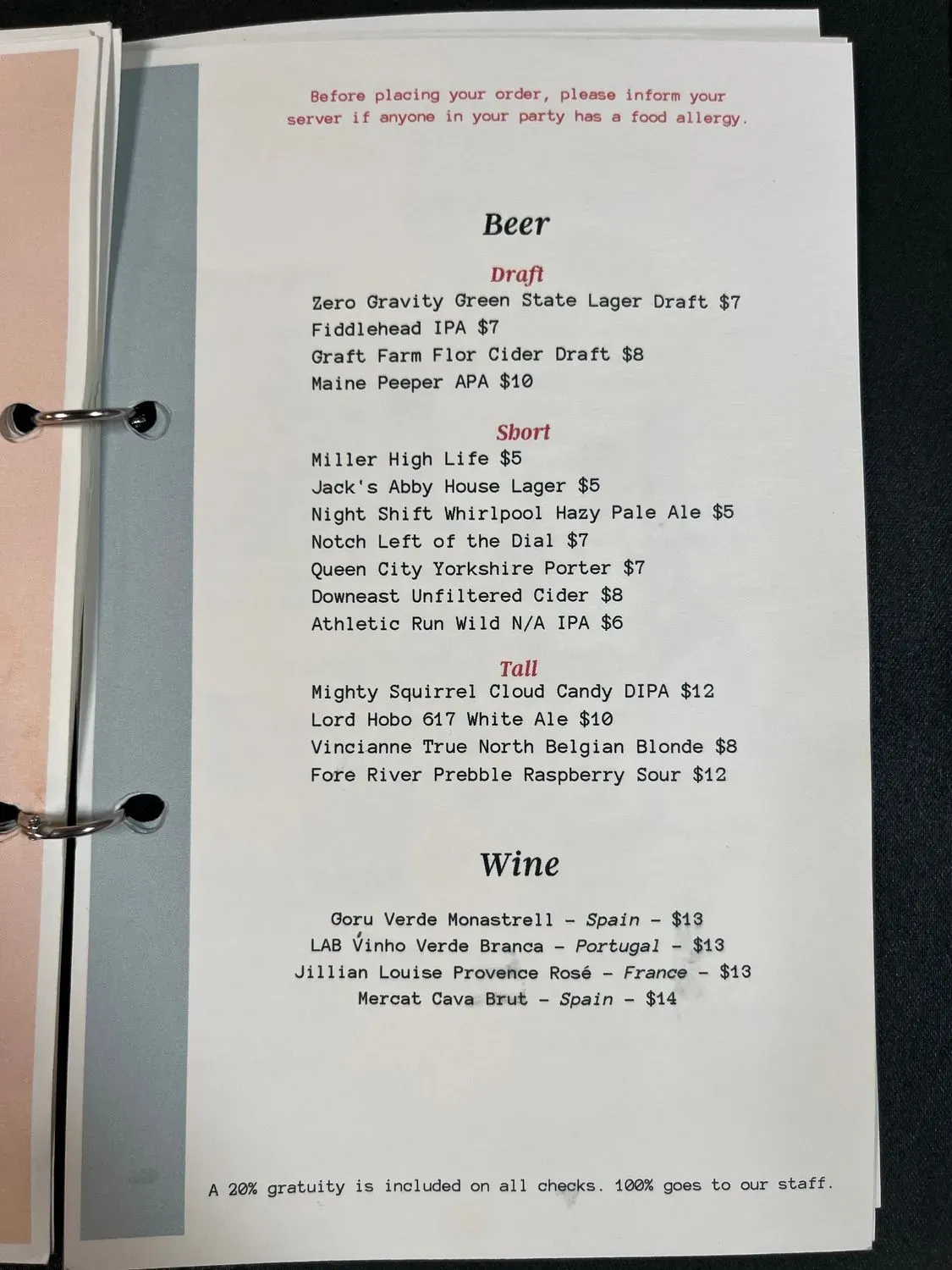 Menu 2