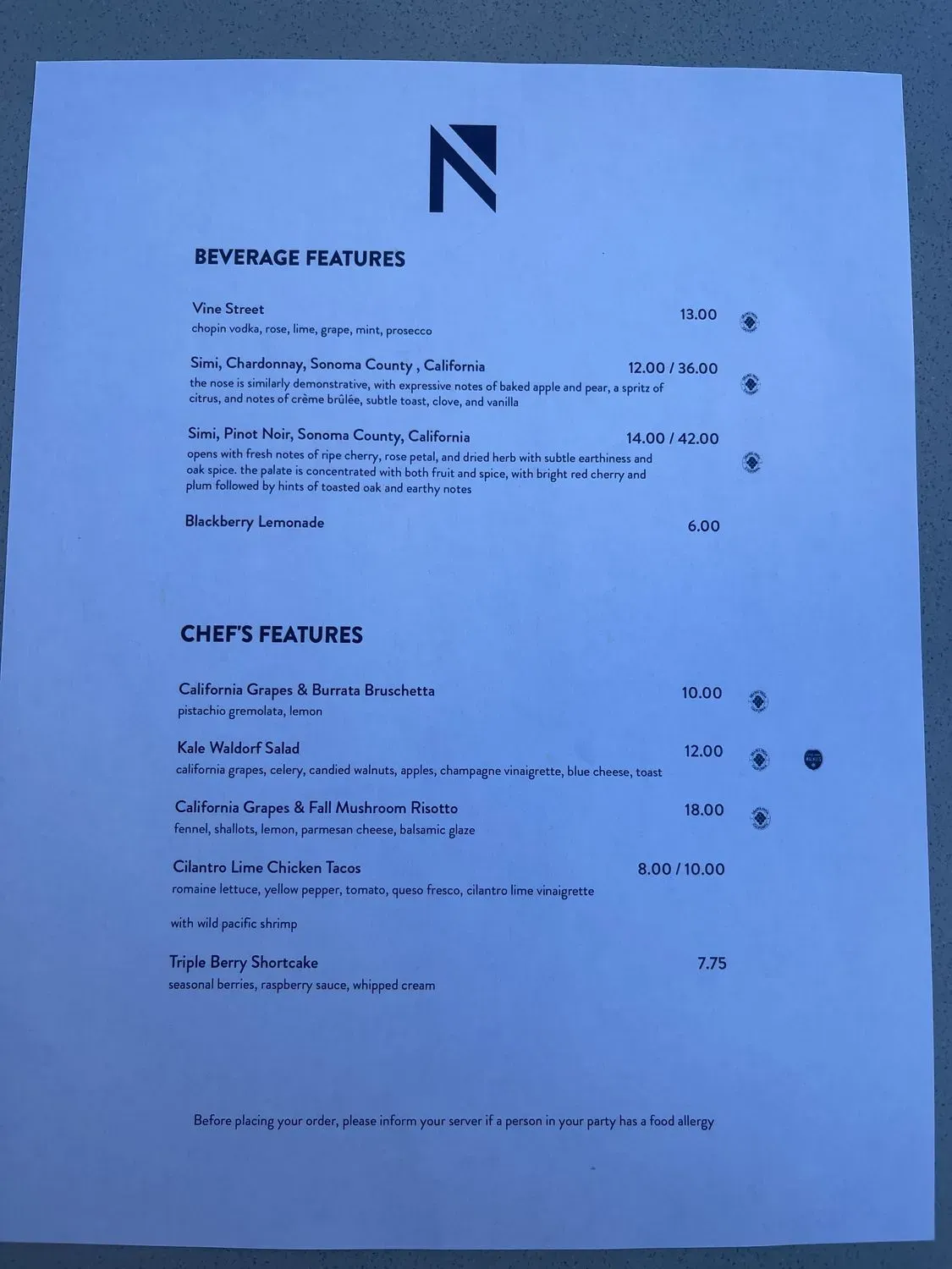 Menu 2