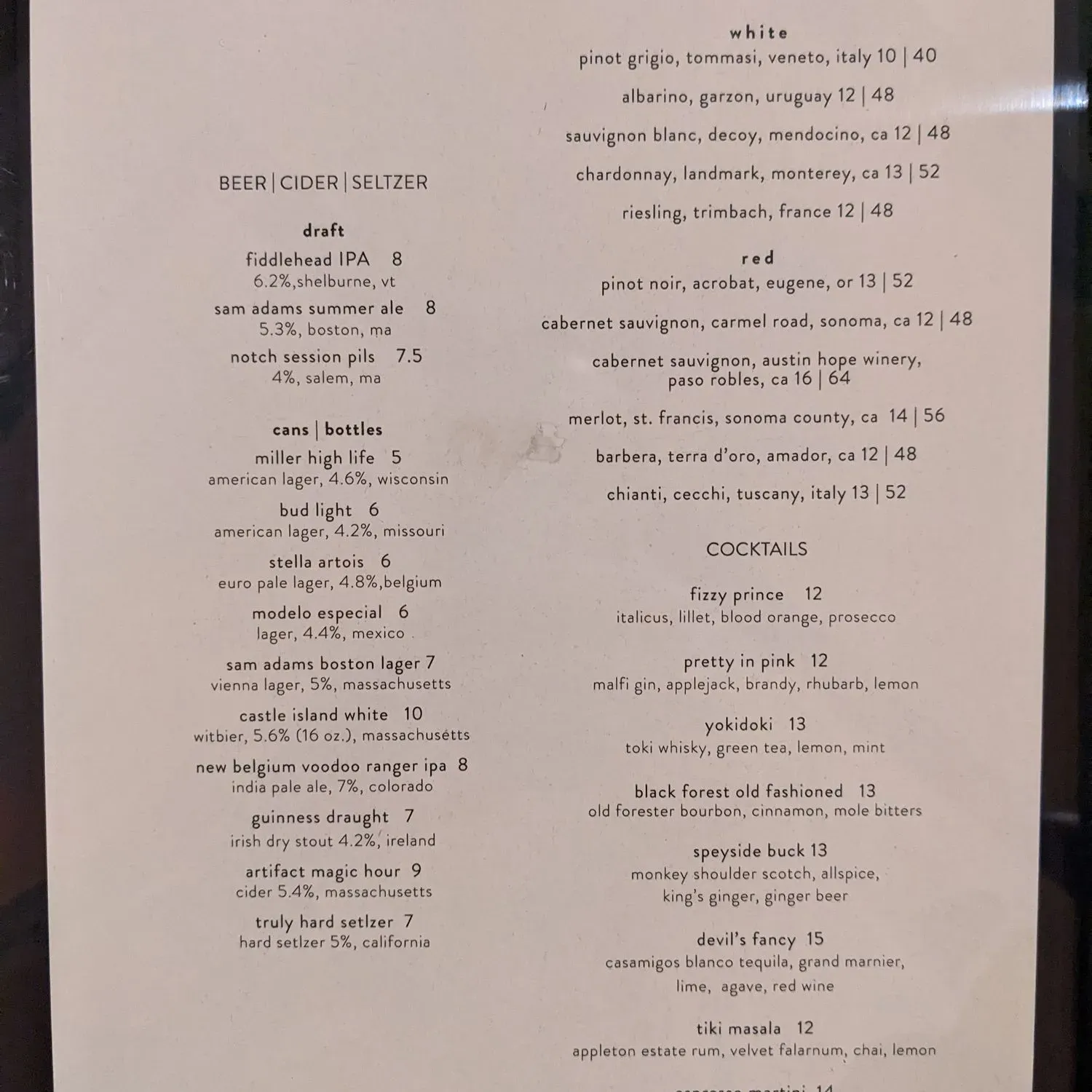 Menu 2