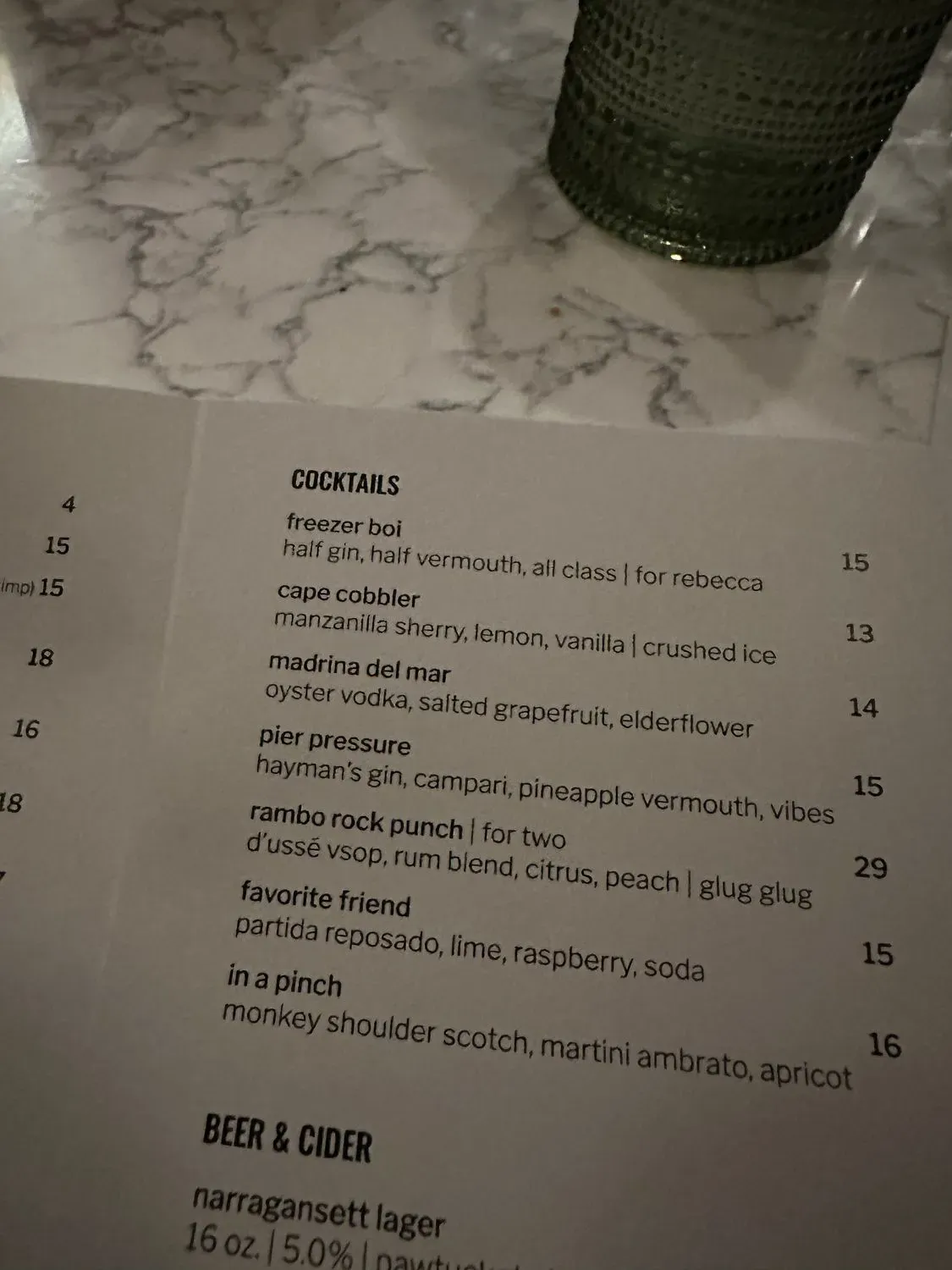 Menu 5