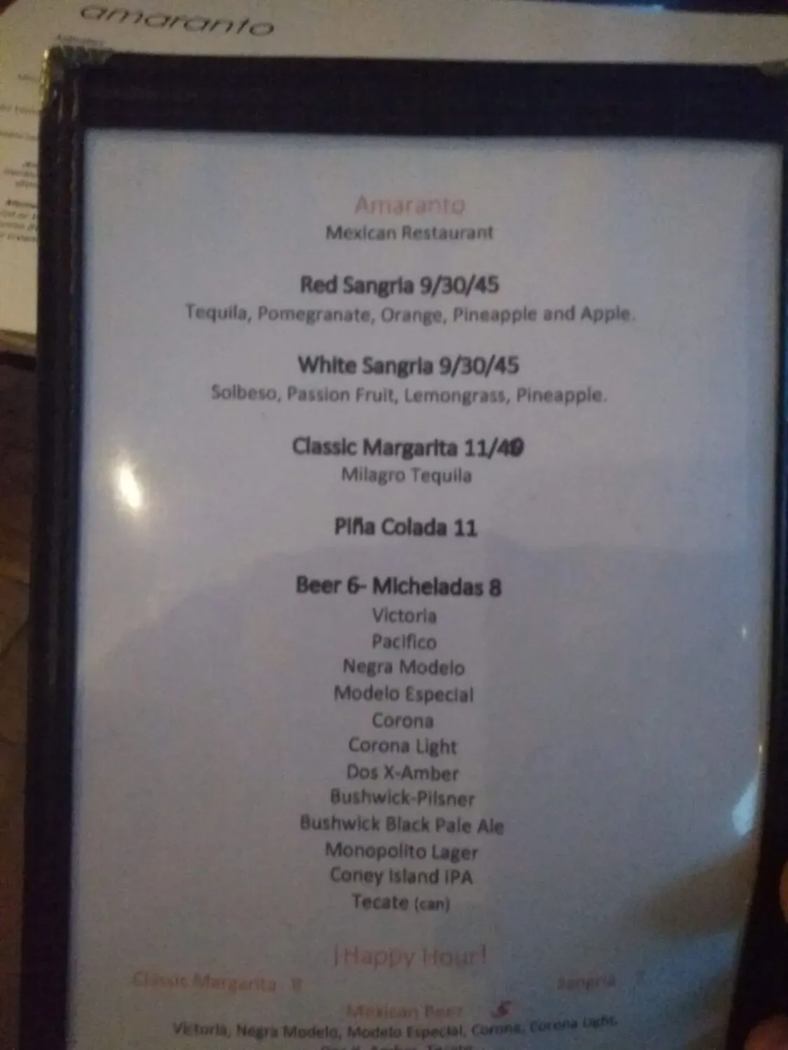 Menu 5