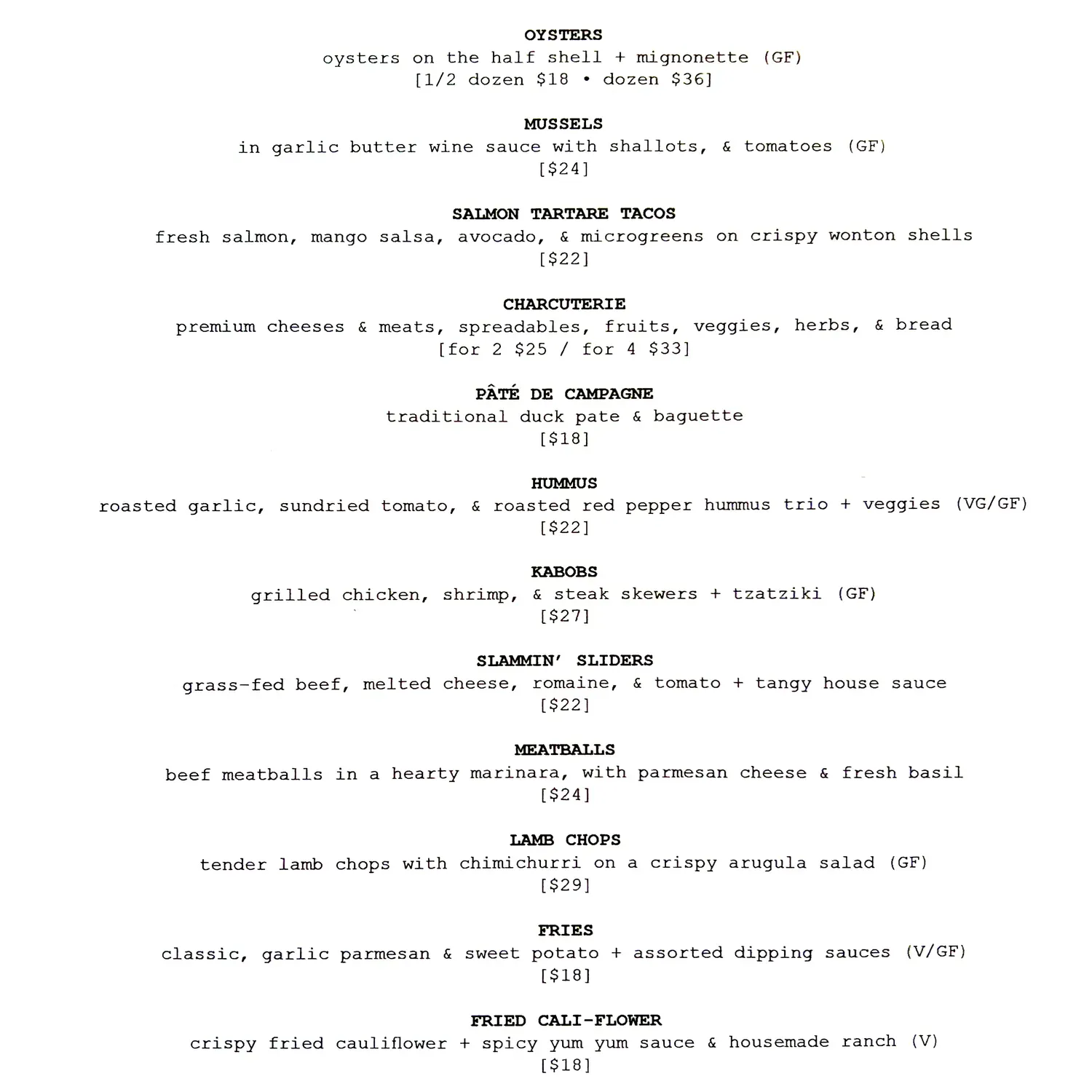 Menu 1