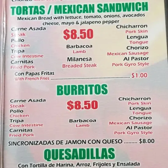 Menu 1