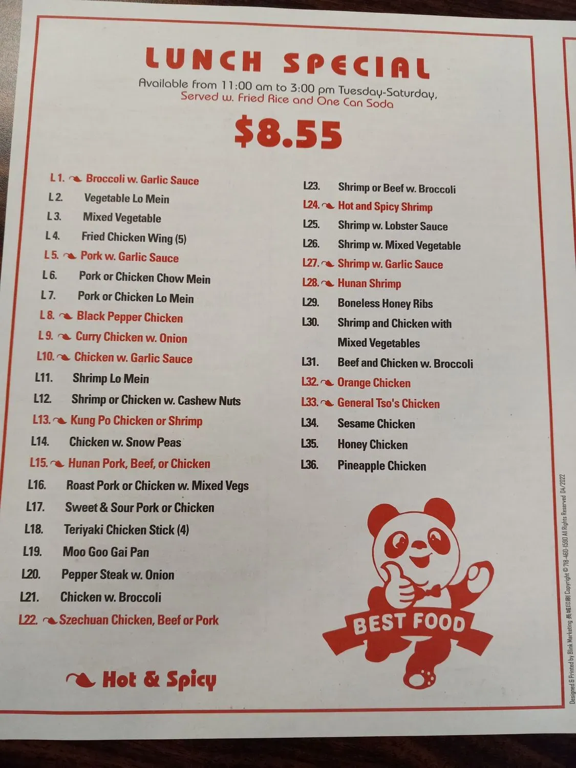 Menu 1