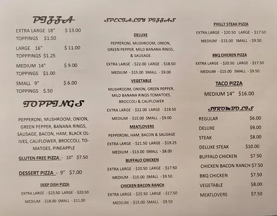 Menu 1