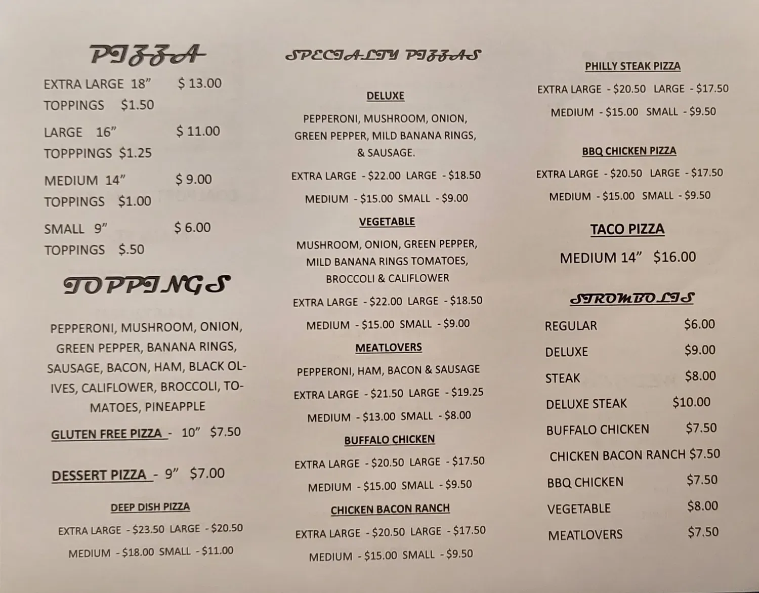 Menu 1