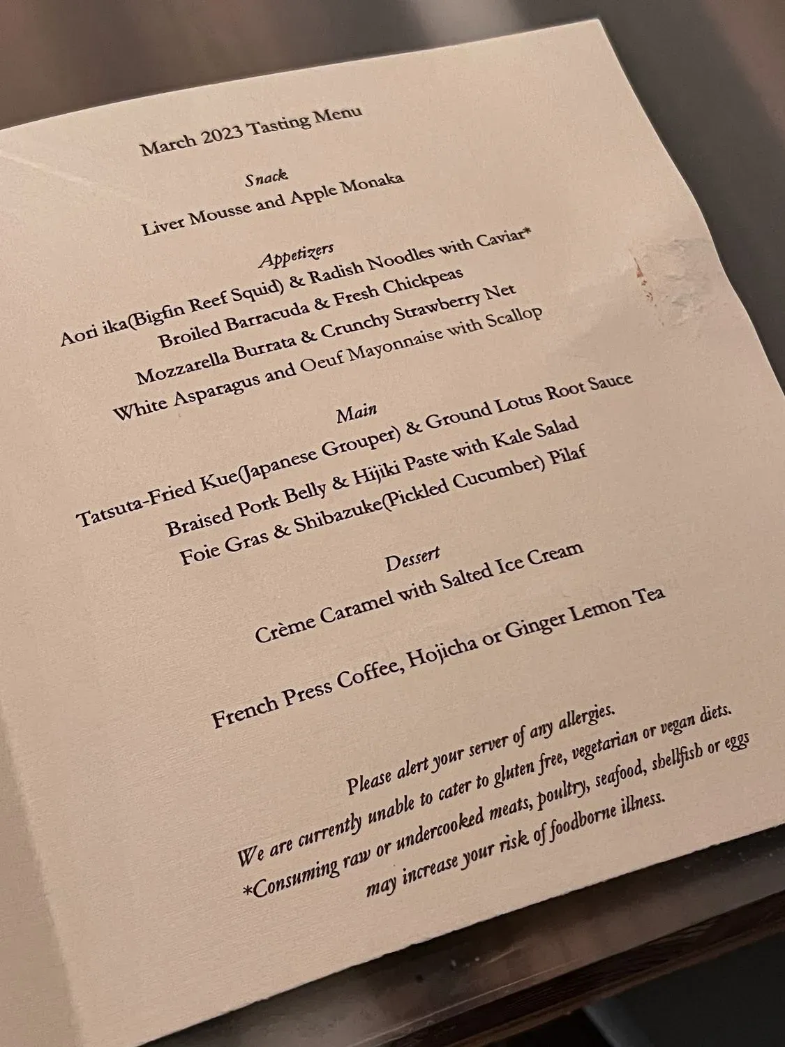 Menu 1