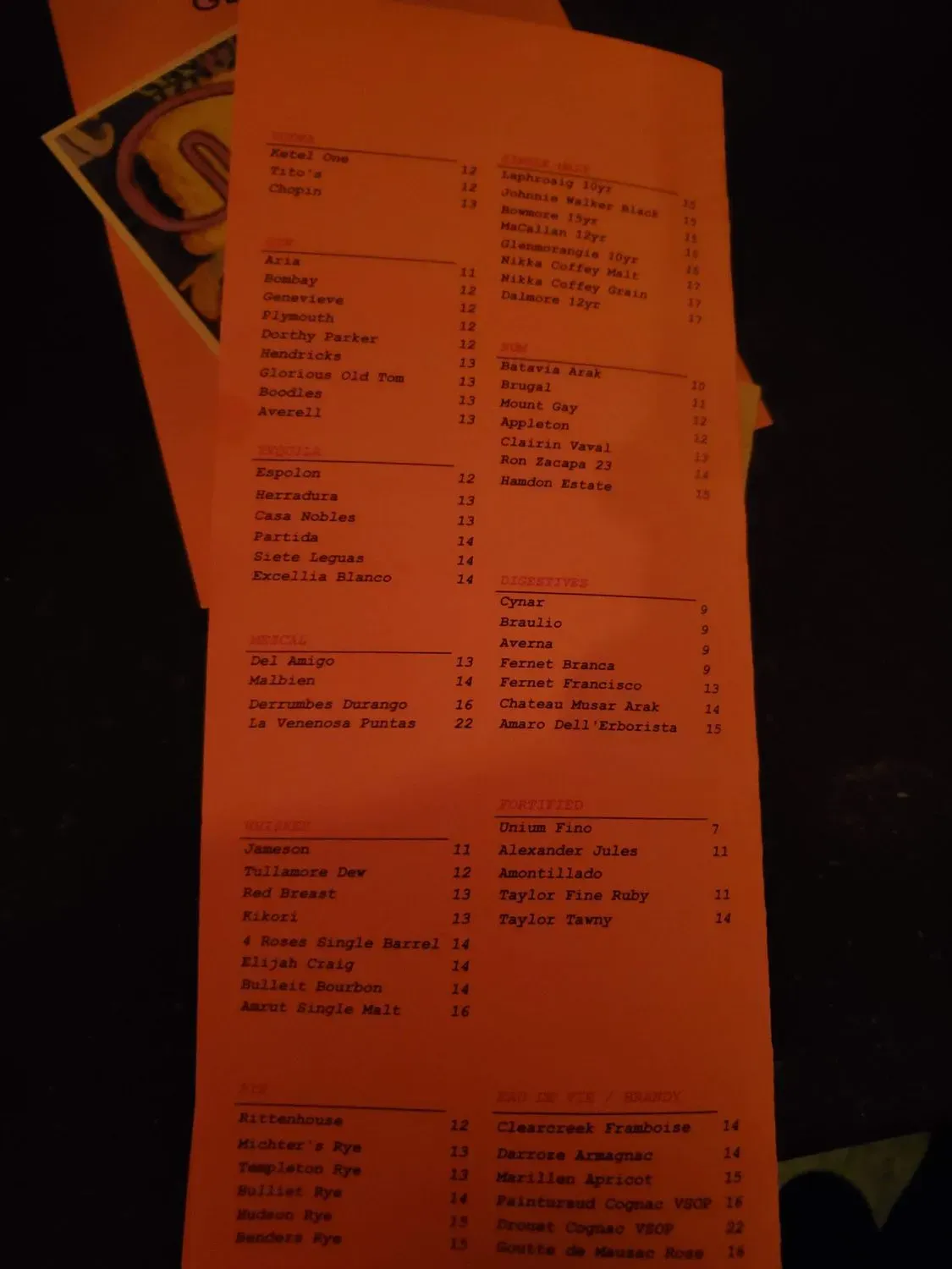 Menu 5