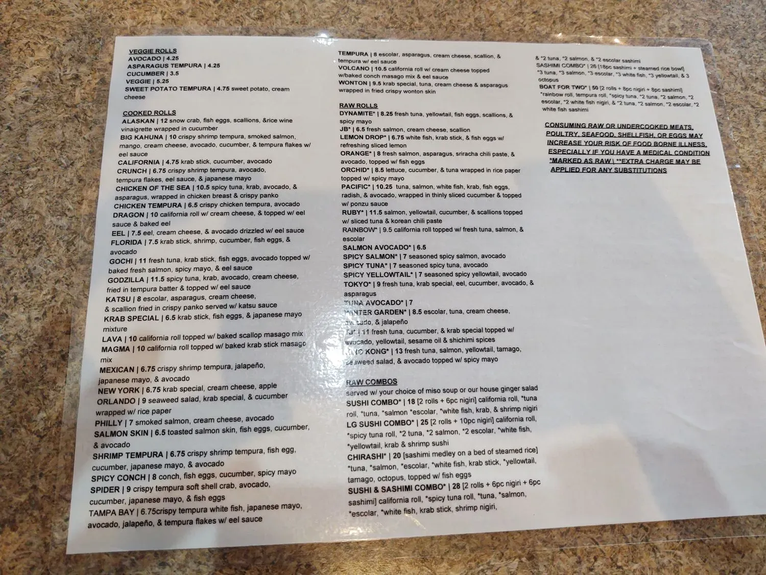 Menu 1