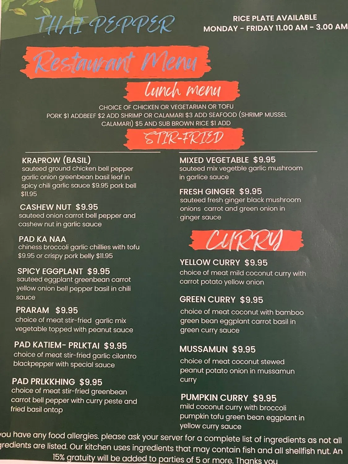 Menu 5