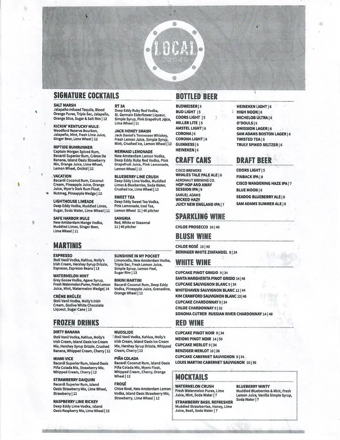 Menu 1