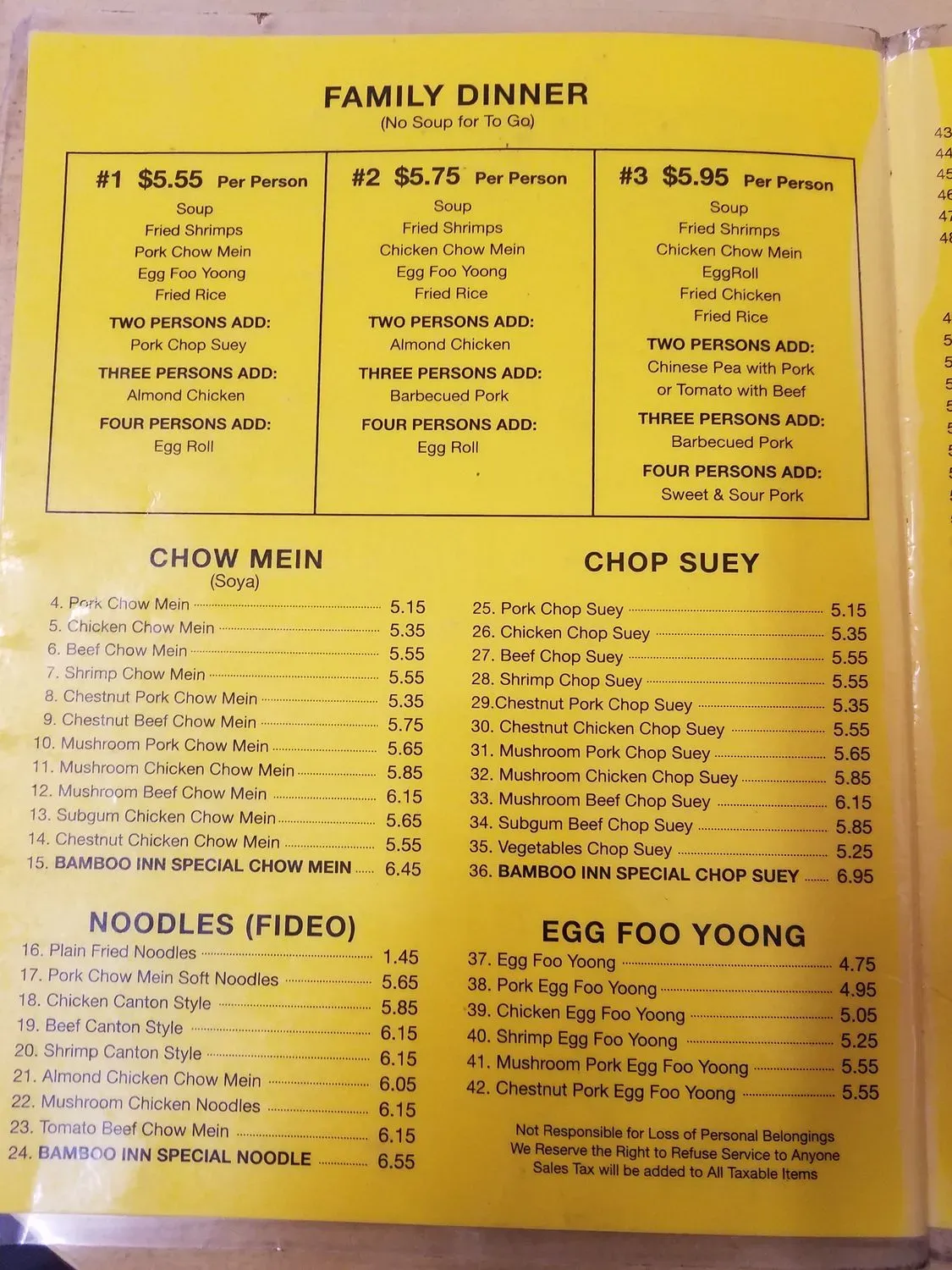 Menu 2