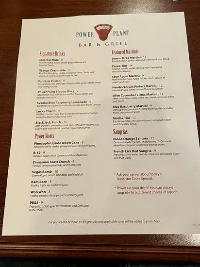 Menu 1