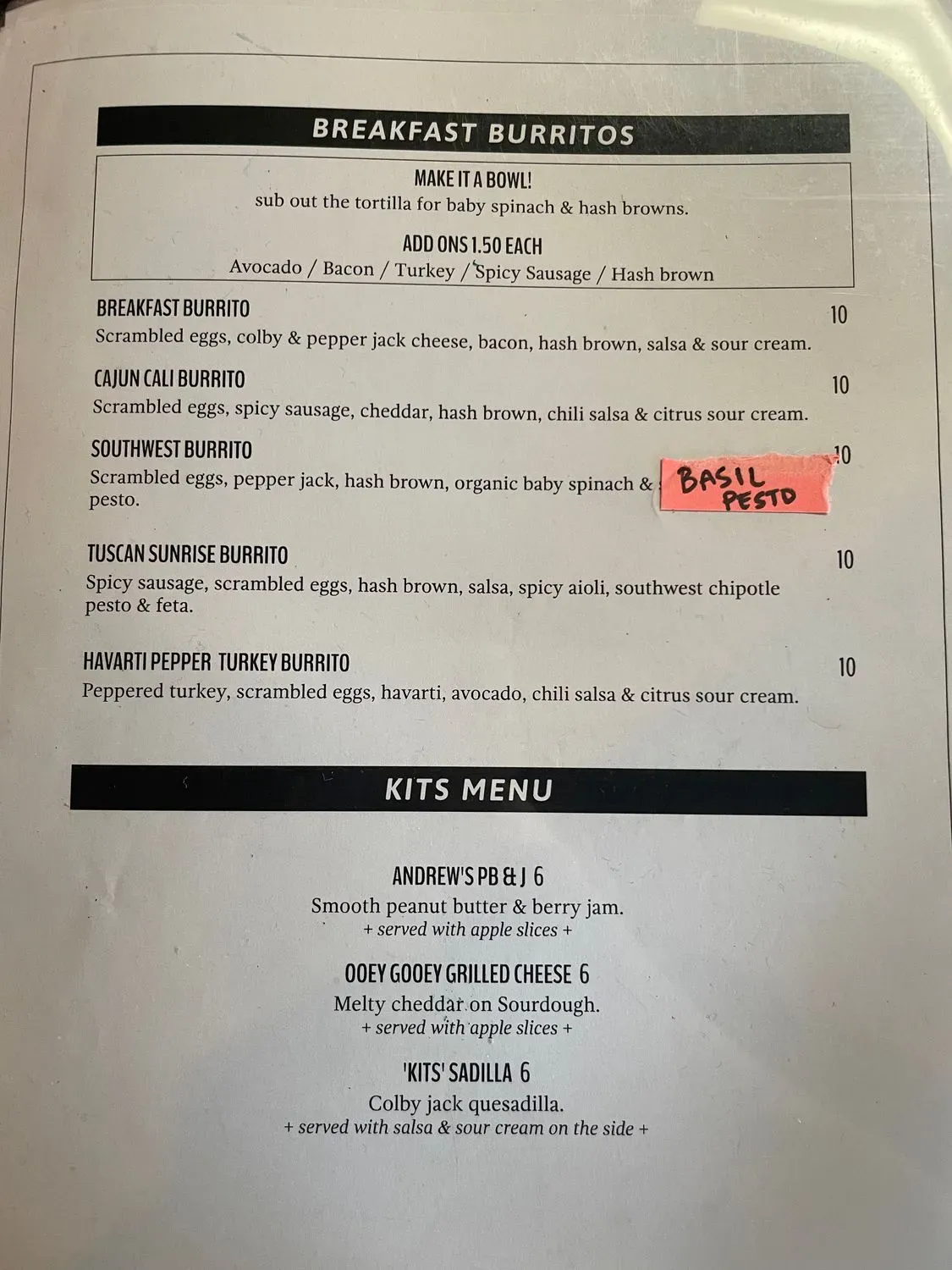 Menu 1