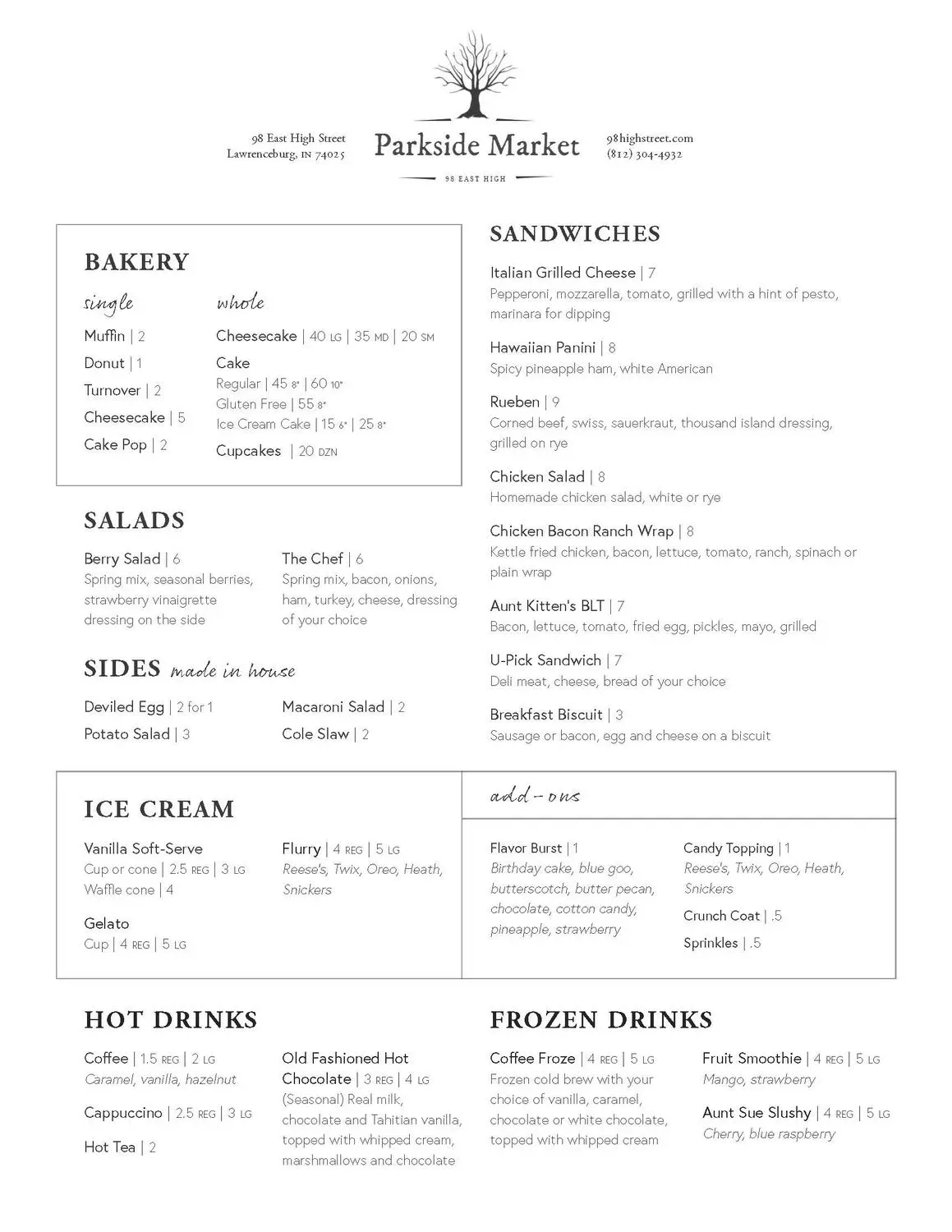 Menu 1