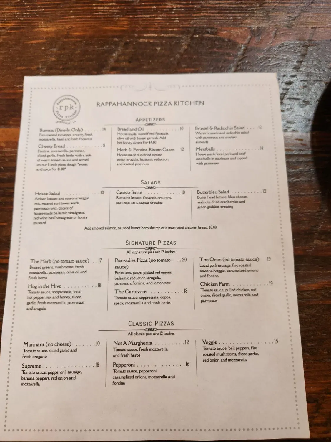 Menu 1