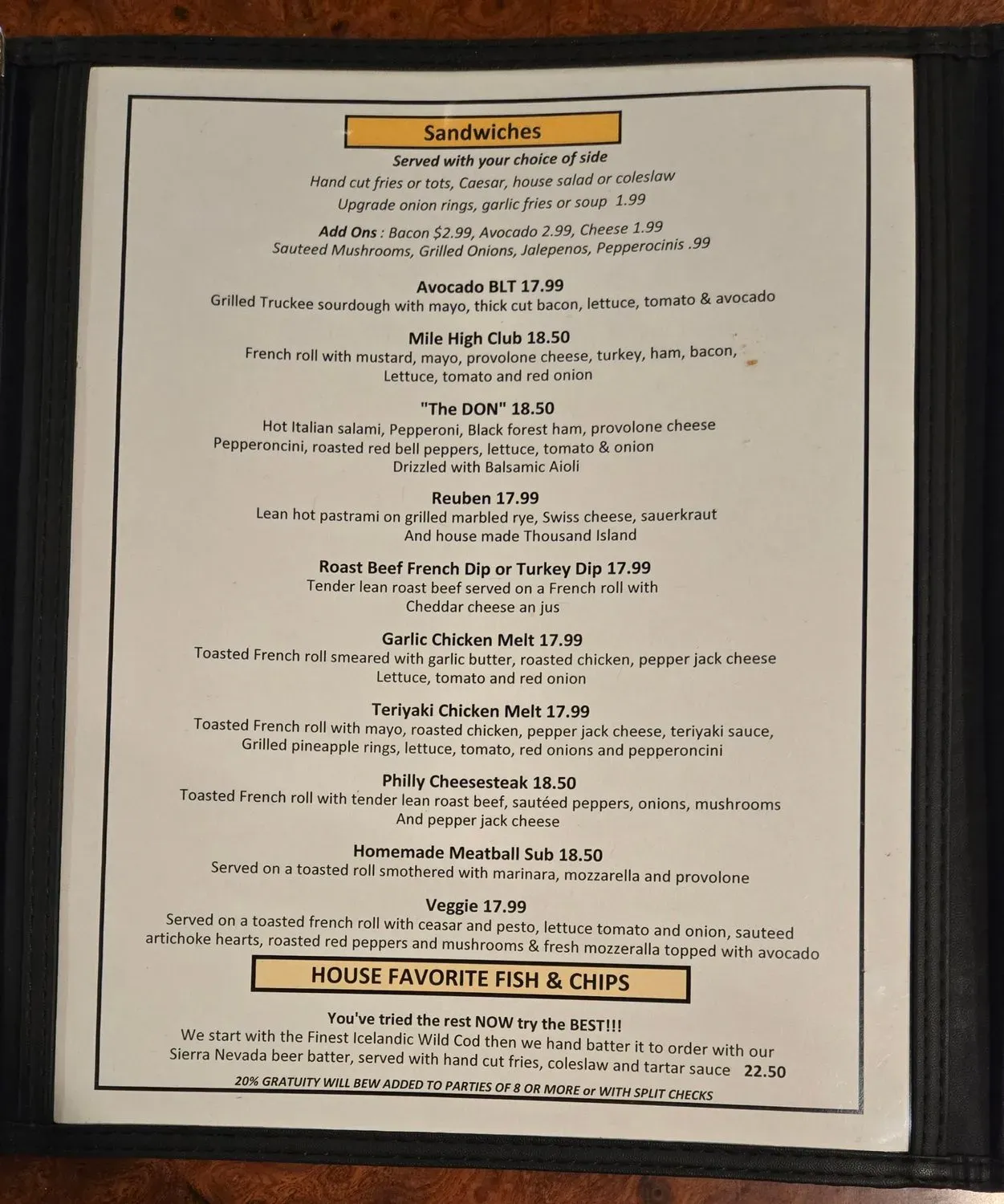 Menu 1