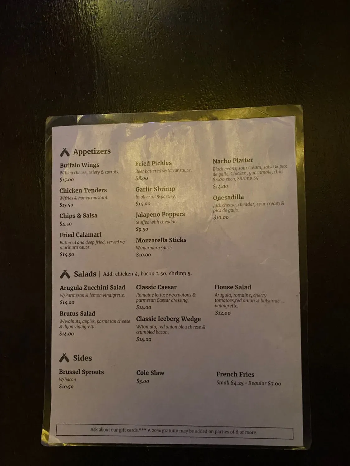 Menu 5