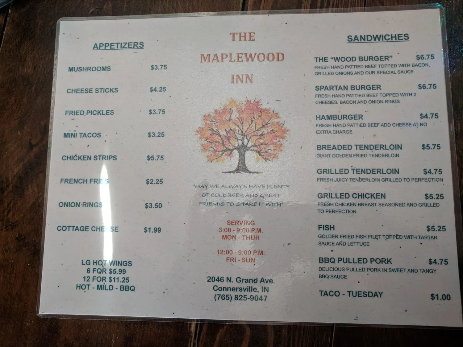 Menu 6