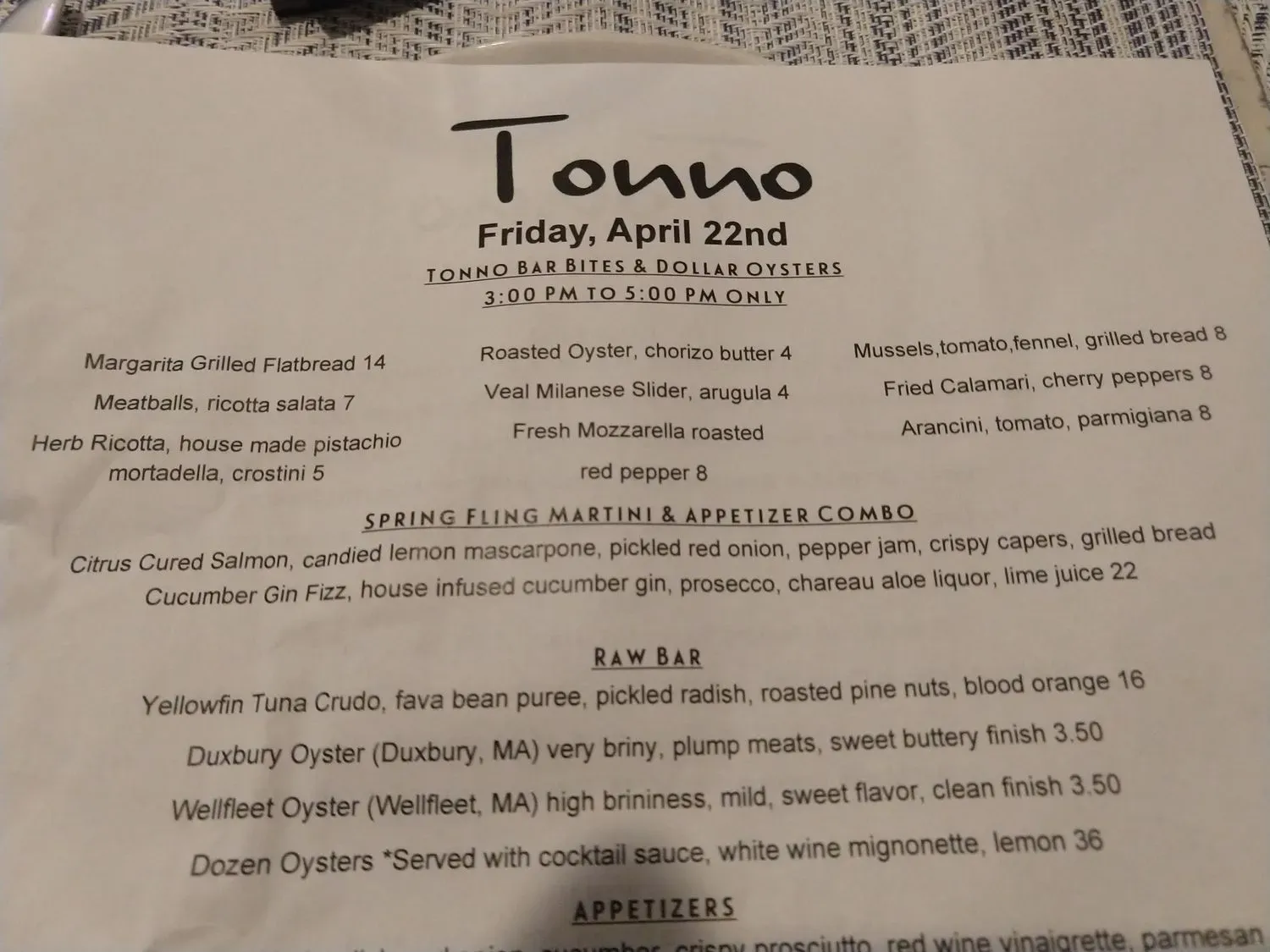 Menu 1