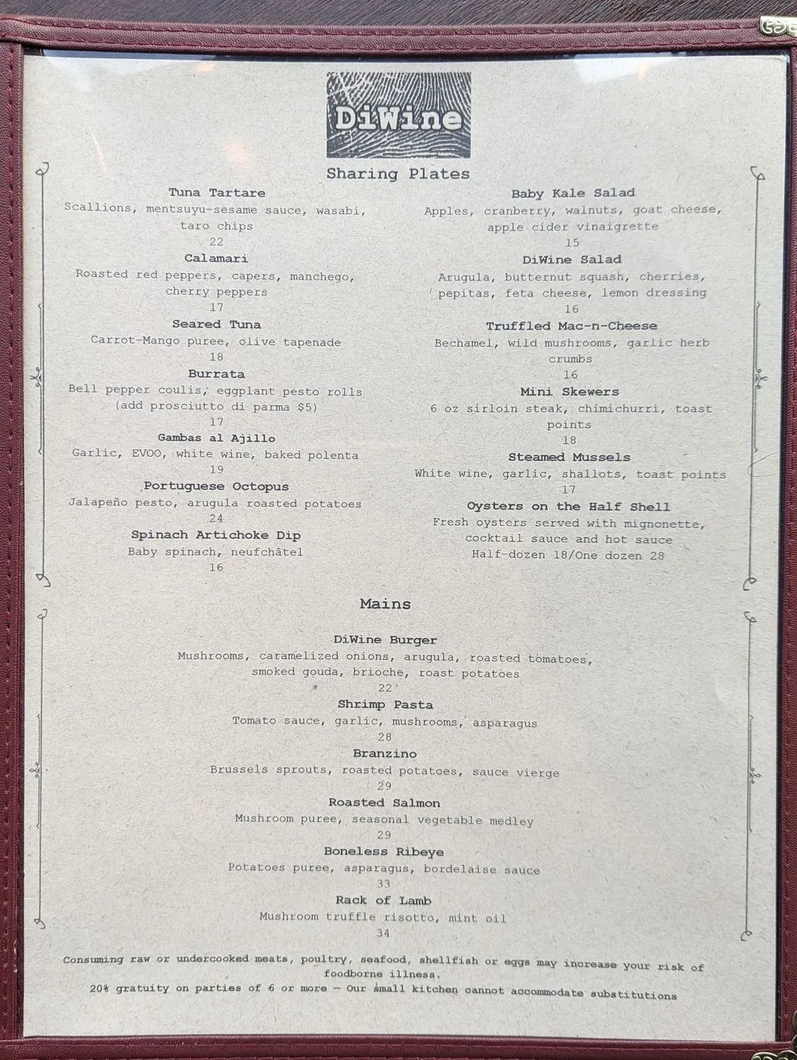 Menu 1