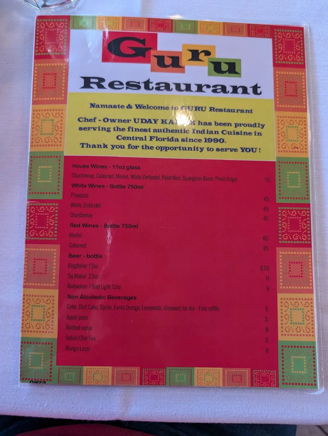 Menu 6