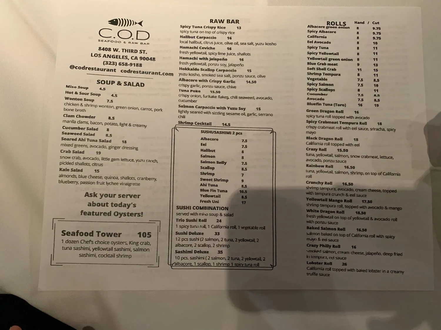 Menu 1