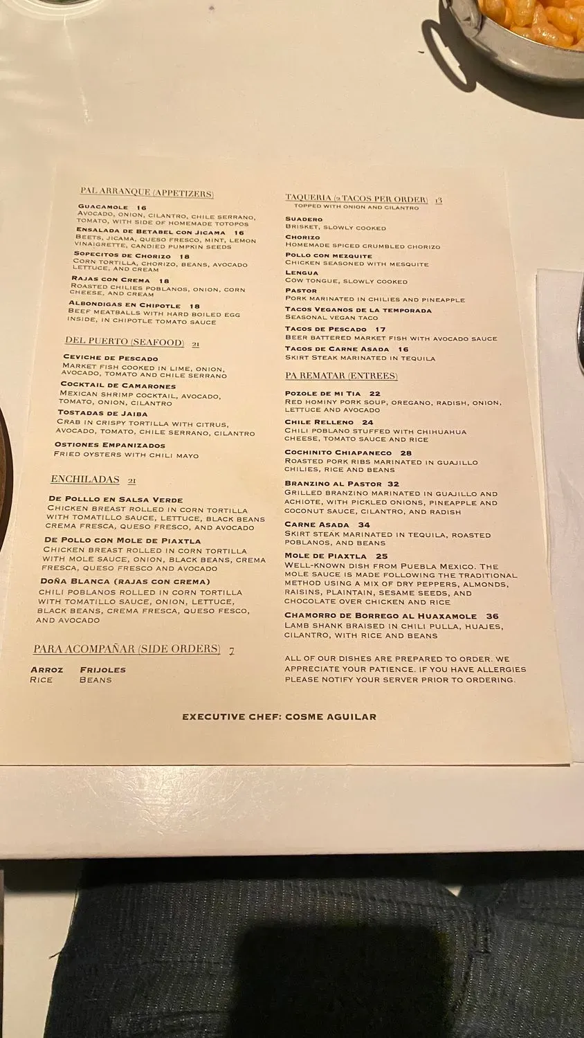 Menu 1