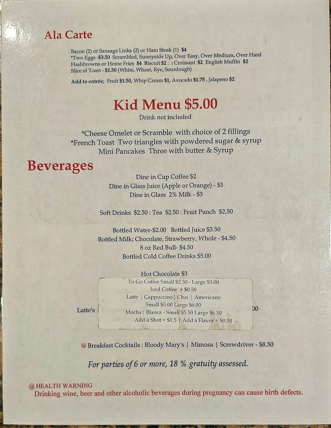 Menu 2